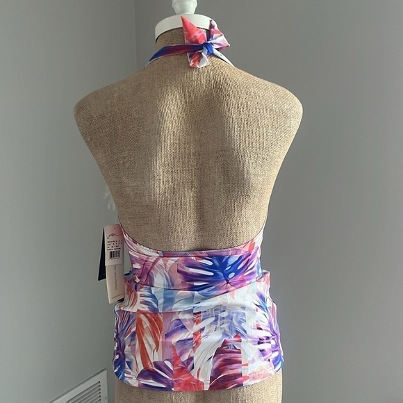 NWT Profile by Gottex V-Neck Halter Tankini Top 8 - Picture 6 of 6